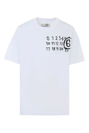 tshirt in cotone bianco MM6 KID | M60897MM02YM6100